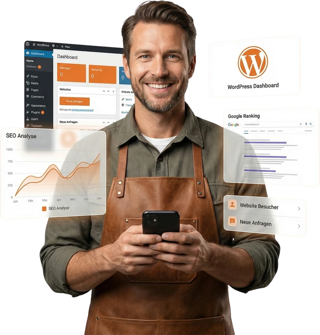 Zwei Elektriker die dank einer SEO optimierten Website mehr Anfragen erhalten.