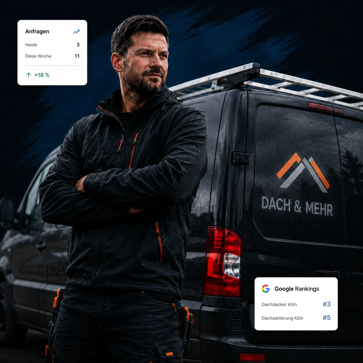 Zwei Elektriker die dank einer SEO optimierten Website mehr Anfragen erhalten.